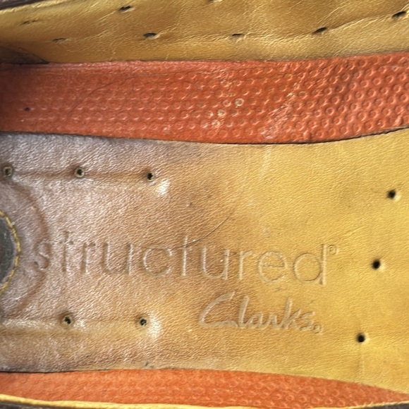 Clarks Structured Women's Brown Leather MaryJane Shoes - Picture 10 of 12